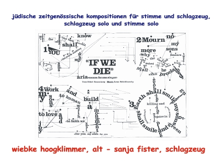 Postkarte: j&uuml;dische zeitgen&ouml;ssische kompositionen f&uuml;r stimme und schlagzeug...